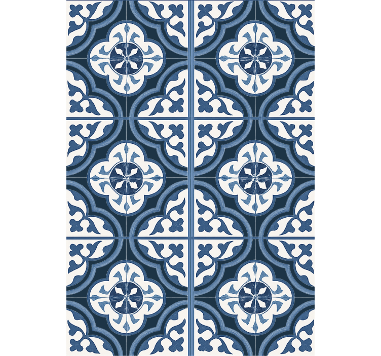 Kék majorica portugál nappali tapéta - TenStickers