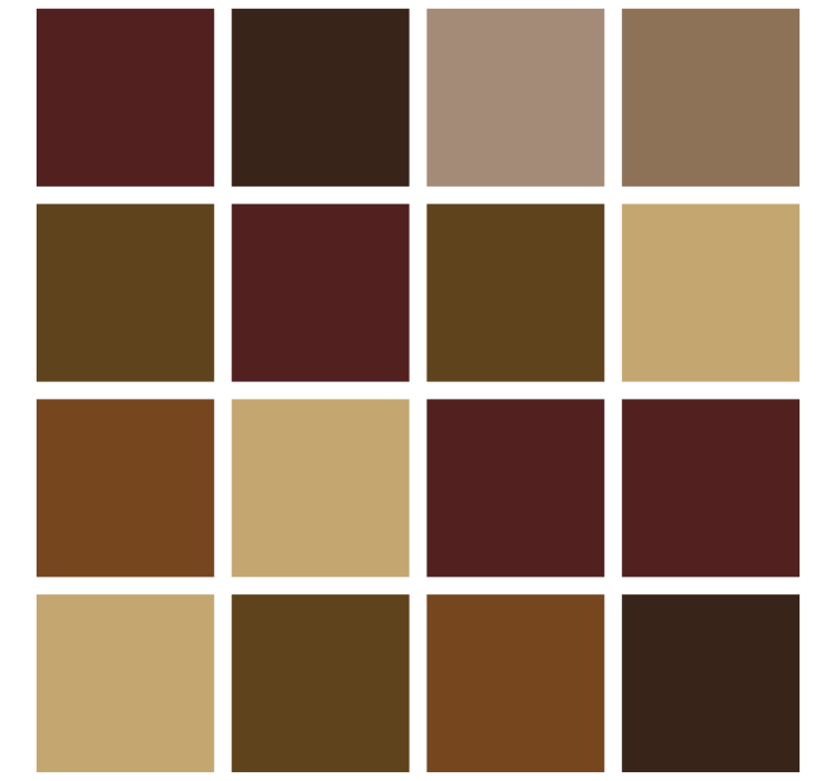 Meleg színblokkok fürdőszoba tapéta - TenStickers