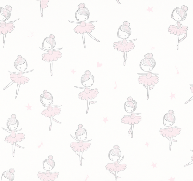 Cuki balettáncos nappali tapéta - TenStickers
