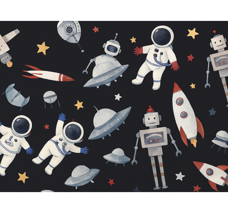 Kozmikus gyerekek gyerekszoba tapéta - TenStickers