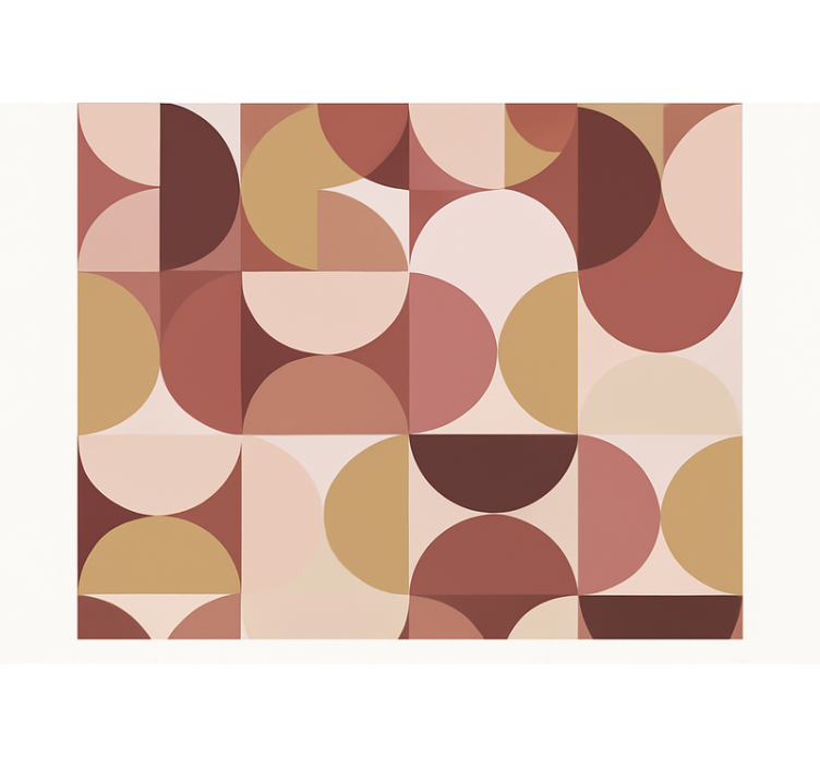 Retro rózsaszín figurák mintás fő tapéta - TenStickers