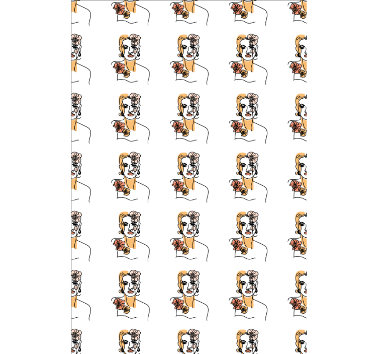 Minimalista arc orchideákkal - tapéta virágdíszes - TenStickers