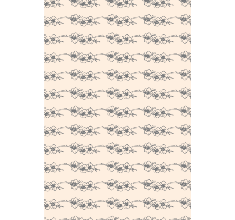 Virágdíszes tapéta - orchidea természetes vonalrajz - TenStickers