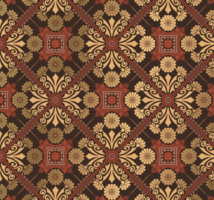 Barokk tapéta vintage stílusú hálószoba - TenStickers