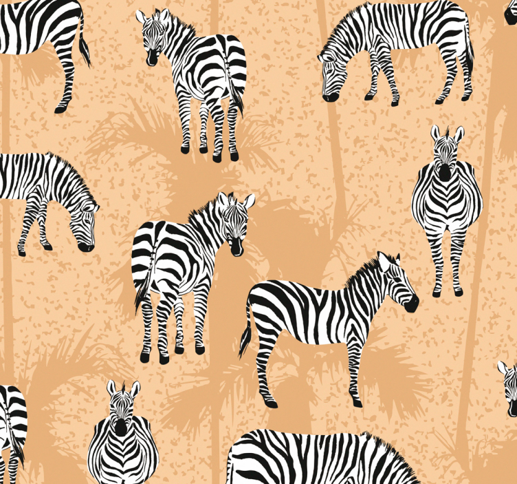Fürdőszoba tapéta zebrasafari - TenStickers