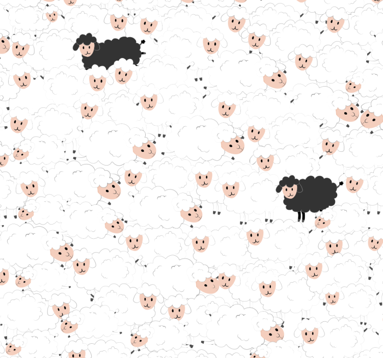 állat tapéta mintás birkák gyerekeknek - TenStickers