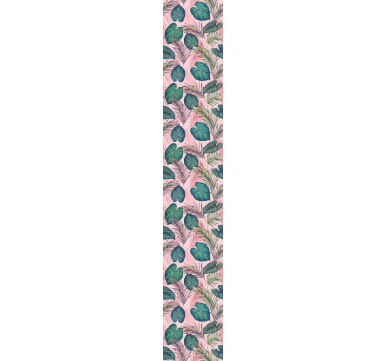 Rózsaszín trópusi levél dzsungel tapéta - TenStickers