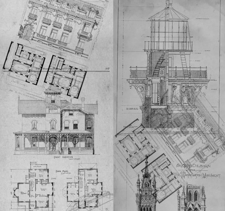 Táj tapéta építészeti drágaköveket - TenStickers
