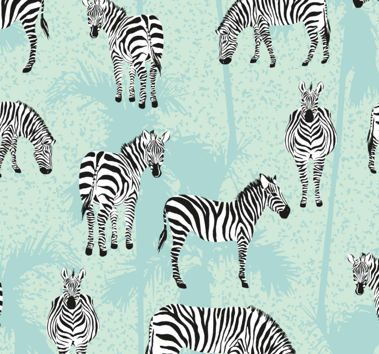 Zebra szafari mintás állat tapéta - TenStickers