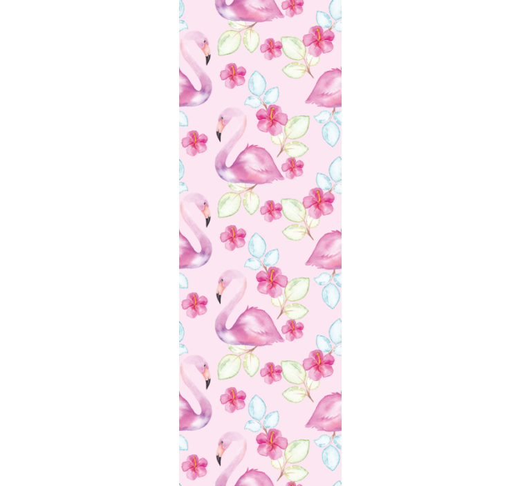 Virágos flamingók Allati tapéta - TenStickers