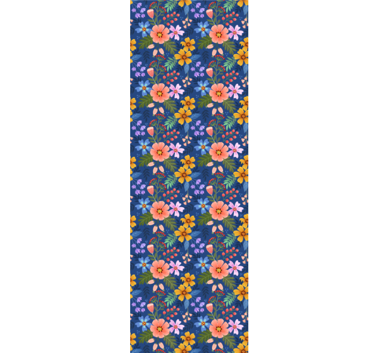 Virágos csokor minta Tapéta Virágok - TenStickers