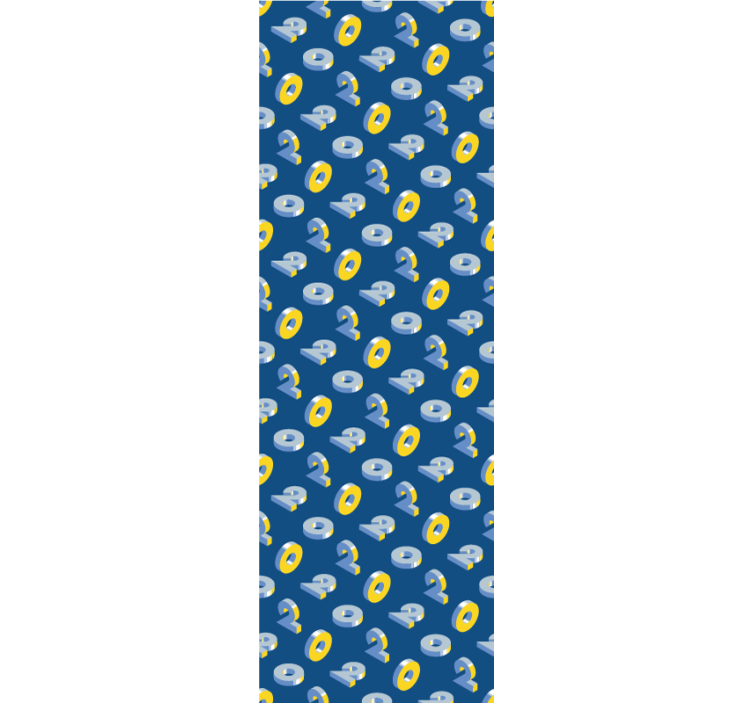 3d számok 3d vinil tapéta - TenStickers