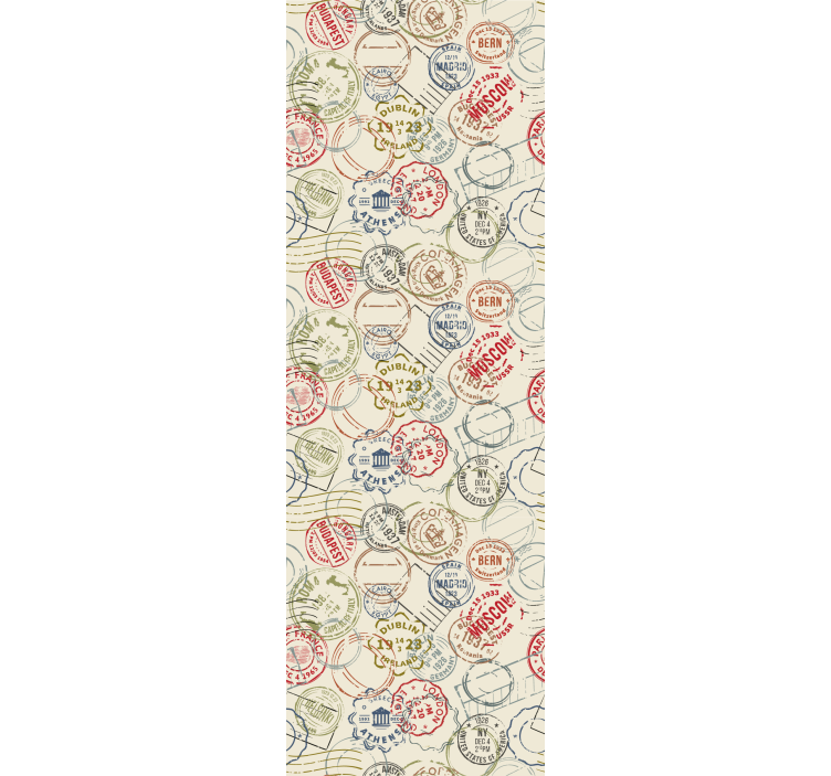 Utazási bélyeg kollázs Tapéta városi és országos háttérképek - TenStickers