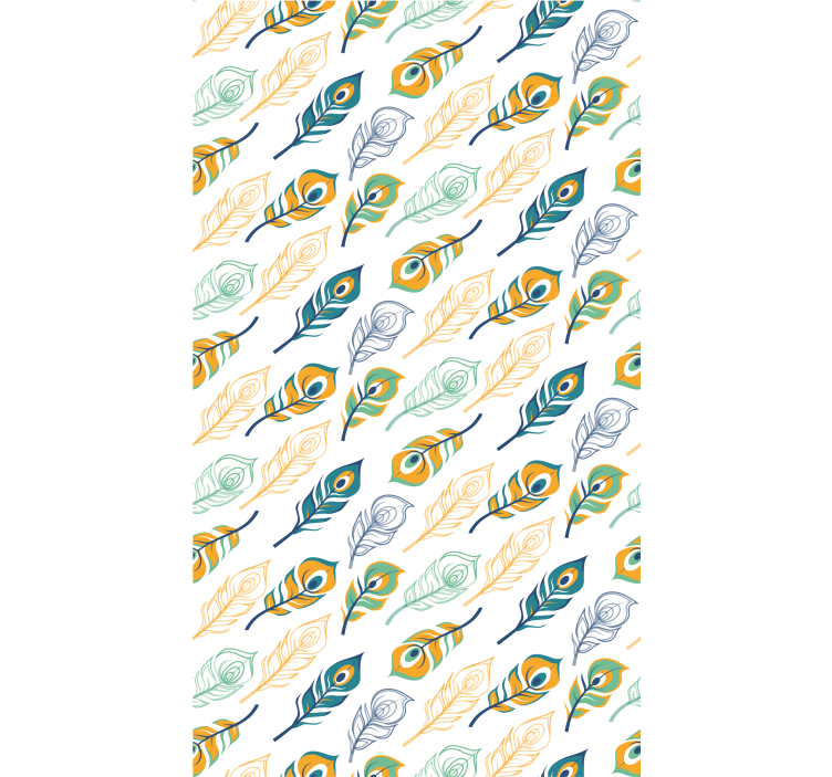 Kis pávatoll díszítő tapéta - TenStickers