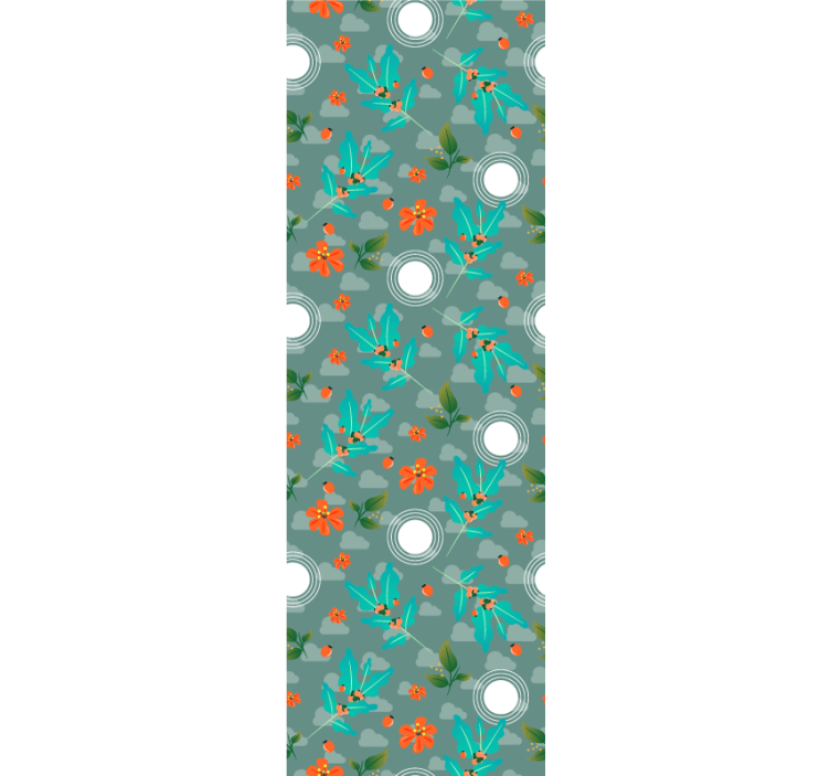 Virágos geometrikus Étkező tapéta - TenStickers