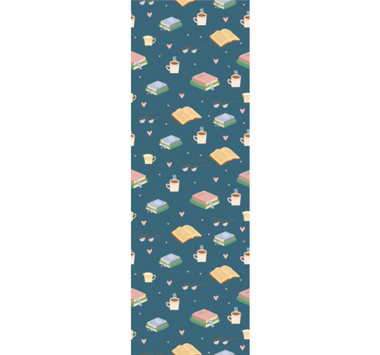 Hangulatos olvasási minta Iroda tapéta - TenStickers