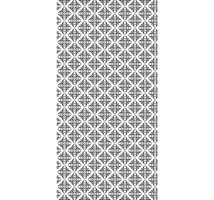 Elegáns fekete virágos irodai falmatrica - TenStickers