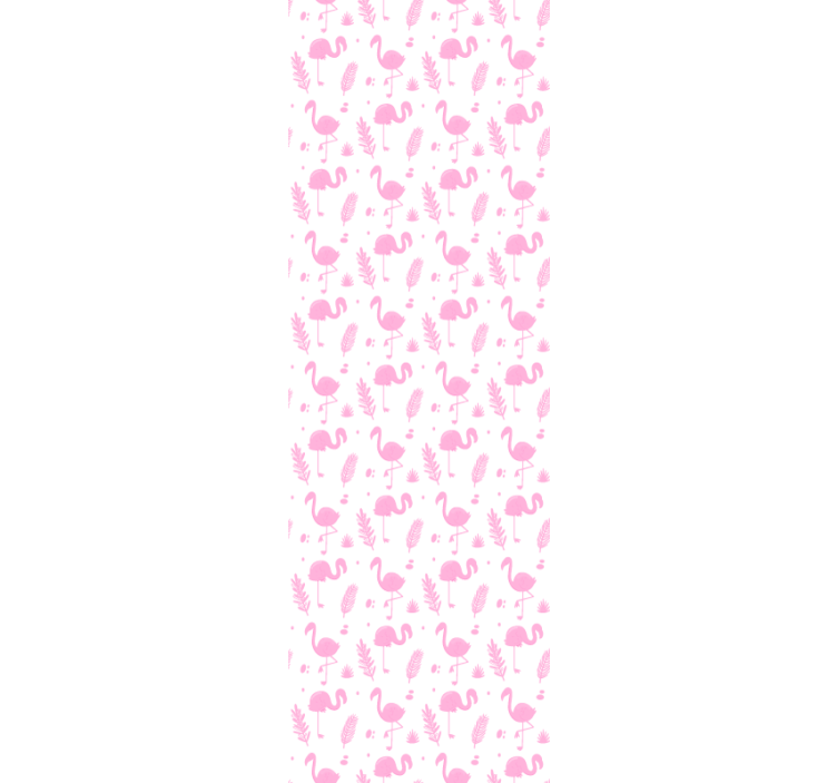 Fehér és rózsaszín flamingók mintás tapéta - TenStickers