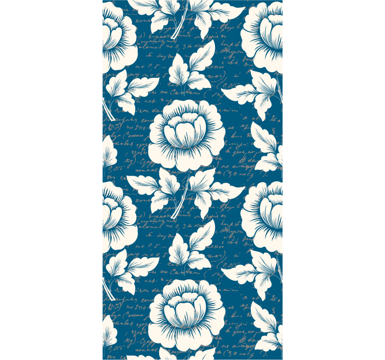 Elegáns virágírás Tapéta Virágdíszes - TenStickers