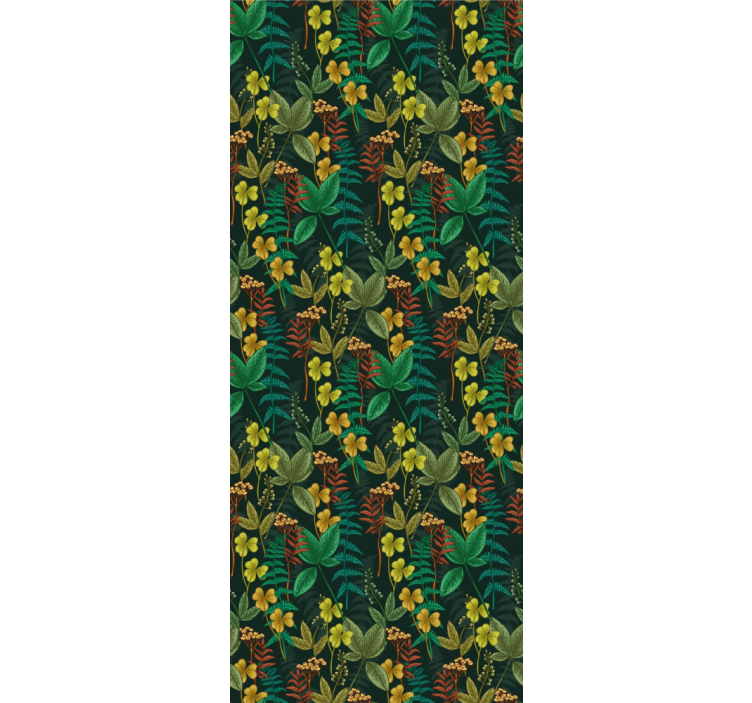 Botanikai csíkos minta Tapéta Természet - TenStickers