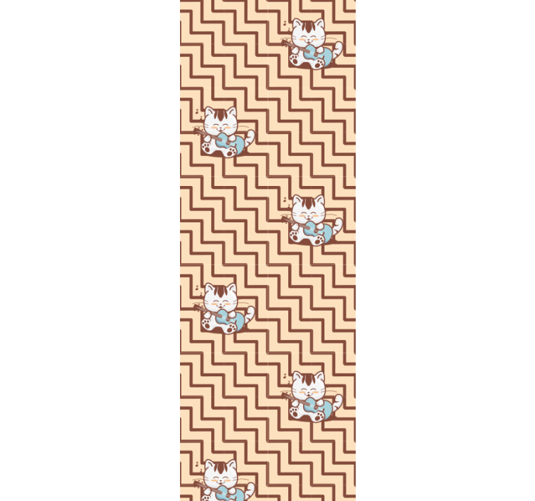 Geometrikus macskamotívum Tapéta Macskák - TenStickers