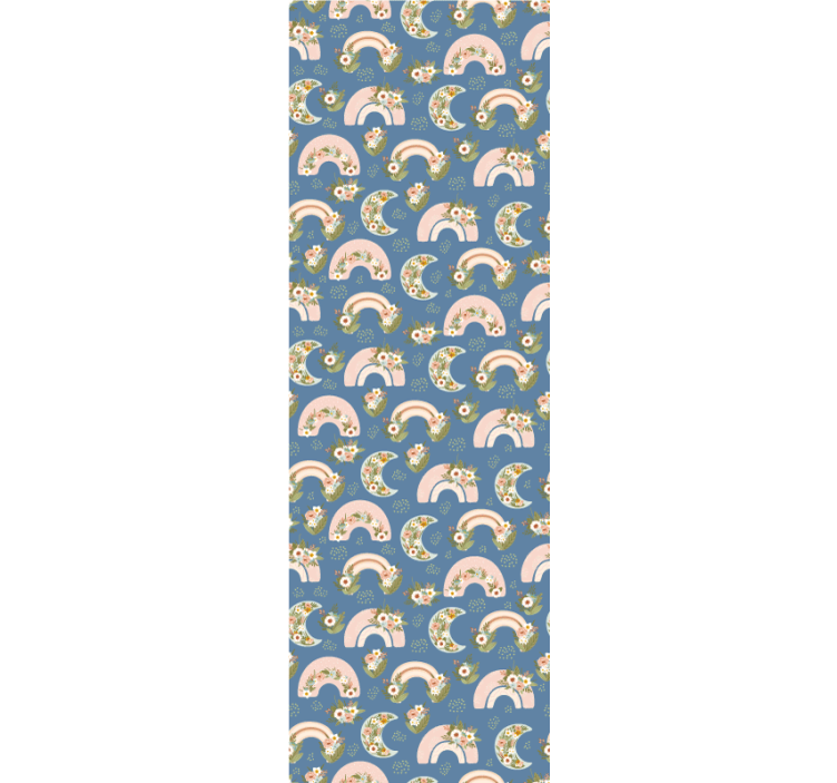 Virágos szivárványok Babaszoba tapéta - TenStickers