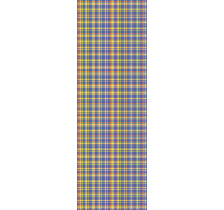 Kék kockás fogkő mintás konyhai tapéta - TenStickers