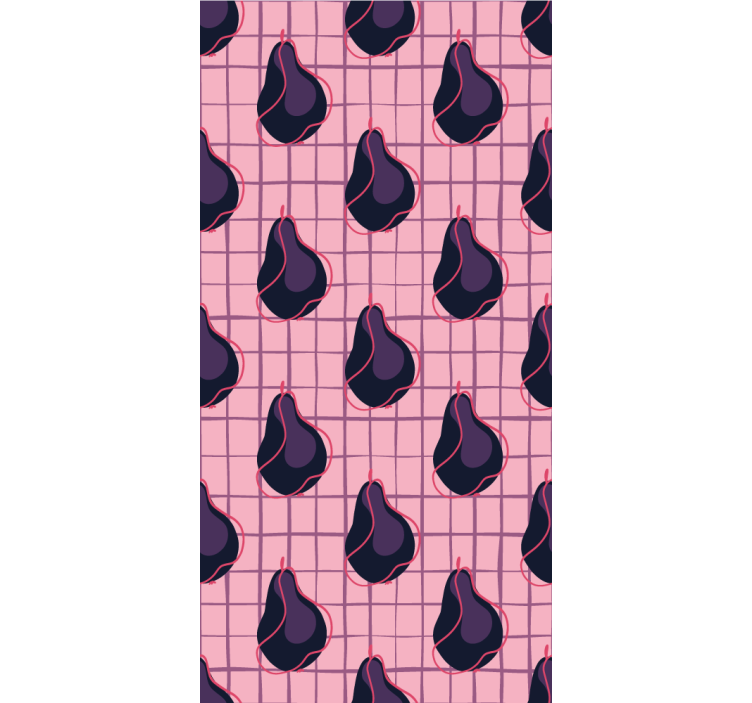 Kockás minta körte élő tapéta - TenStickers