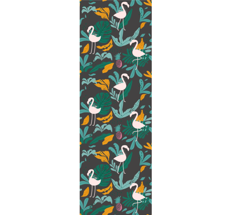 Trópusi flamingó jelenet Allati tapéta - TenStickers