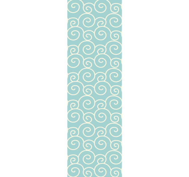 Vintage hullámok kék absztrakt tapéta - TenStickers