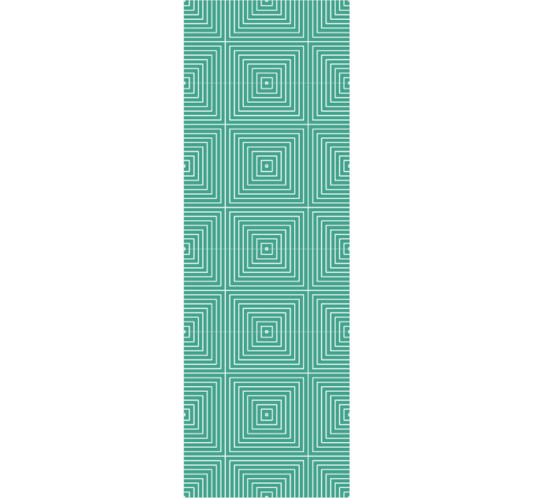 Zöld négyzetek mintás tapéta - TenStickers