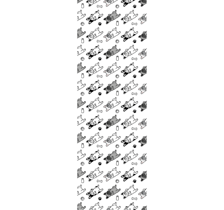 Fekete és szürke kutyák mintás hálószoba tapéta - TenStickers