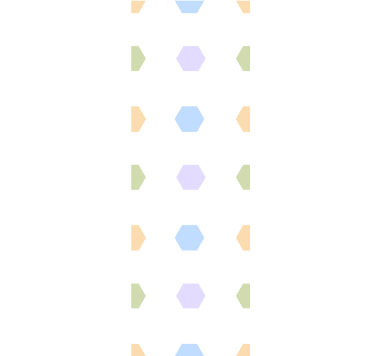 Többszínű hatszög négyzet alakú tapéta - TenStickers