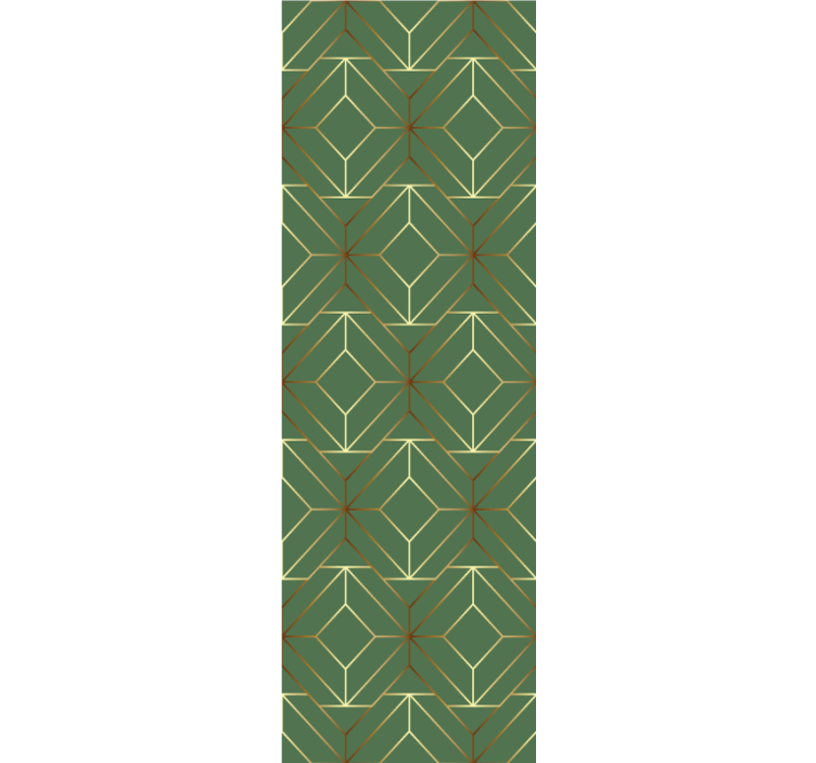 Zöld négyzetek körvonalai négyzet alakú tapéta - TenStickers