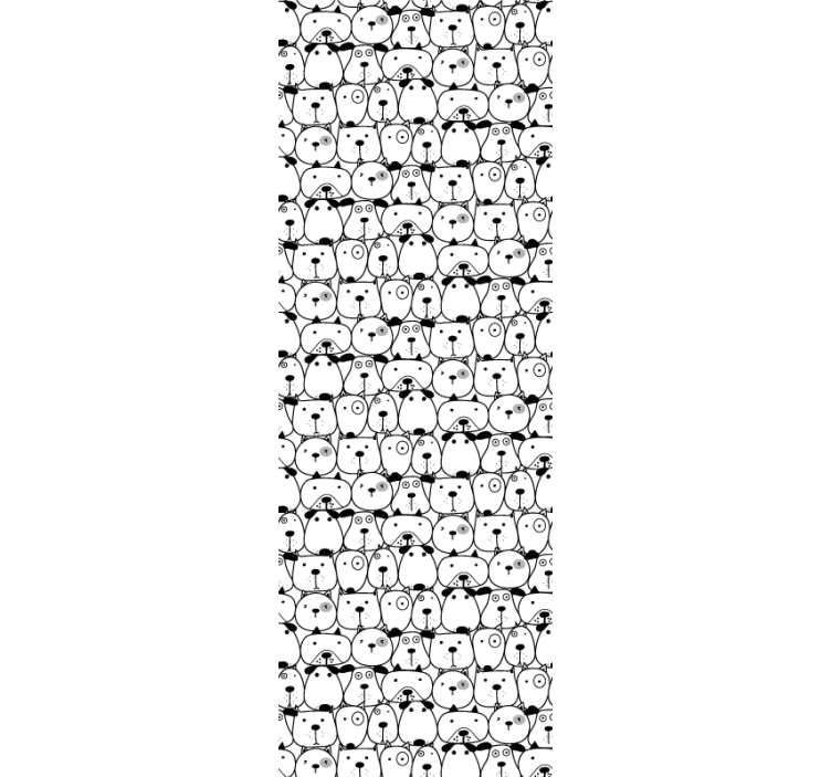 Csodálatos kézzel rajzolt kutya mintás tapéta - TenStickers