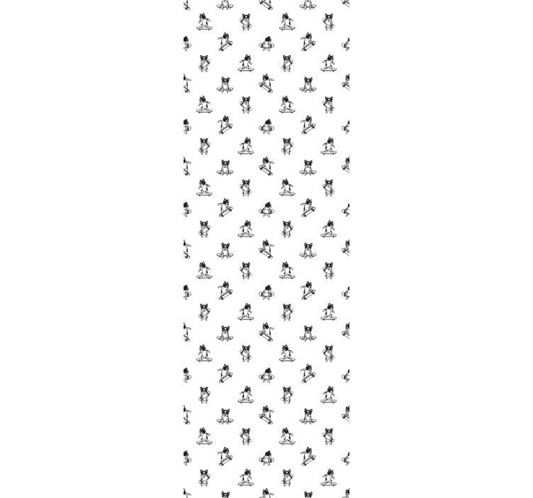 Bulldogok gördeszkán Tapéta Kutya Tapéták - TenStickers