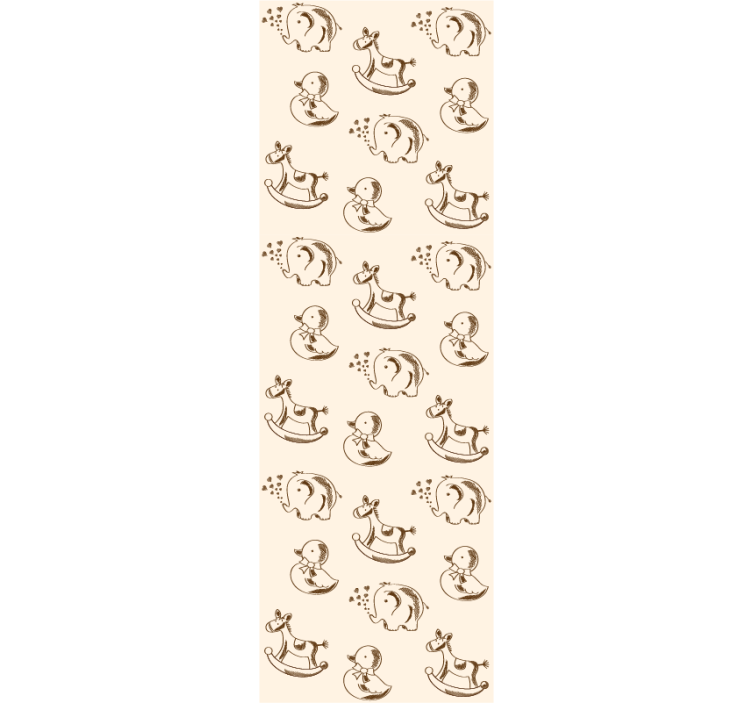 Játékos állatvázlatok Babaszoba tapéta - TenStickers