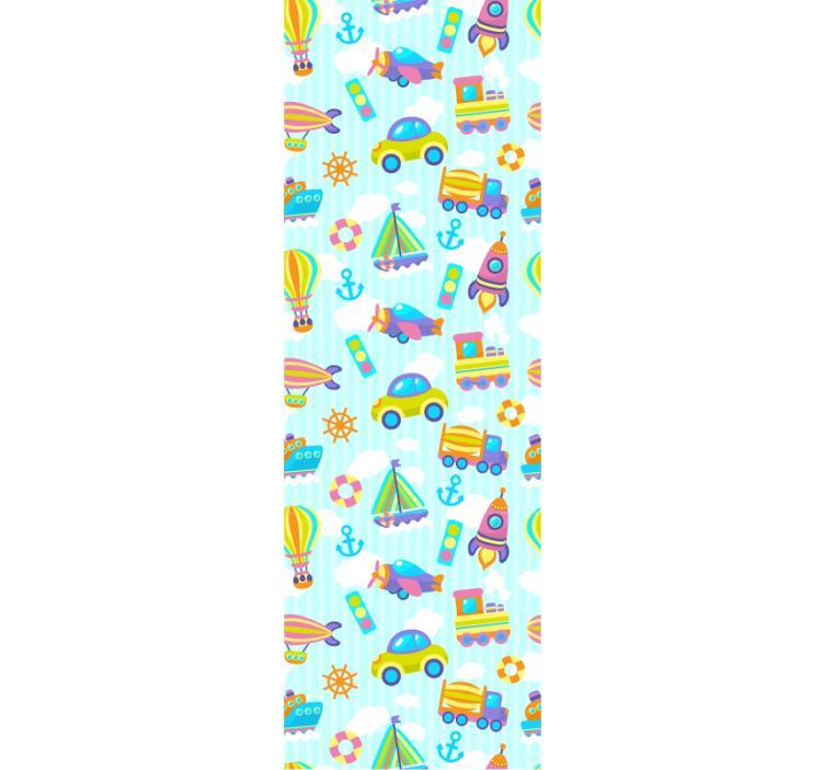 Játékos közlekedés Gyerekszoba tapéta - TenStickers