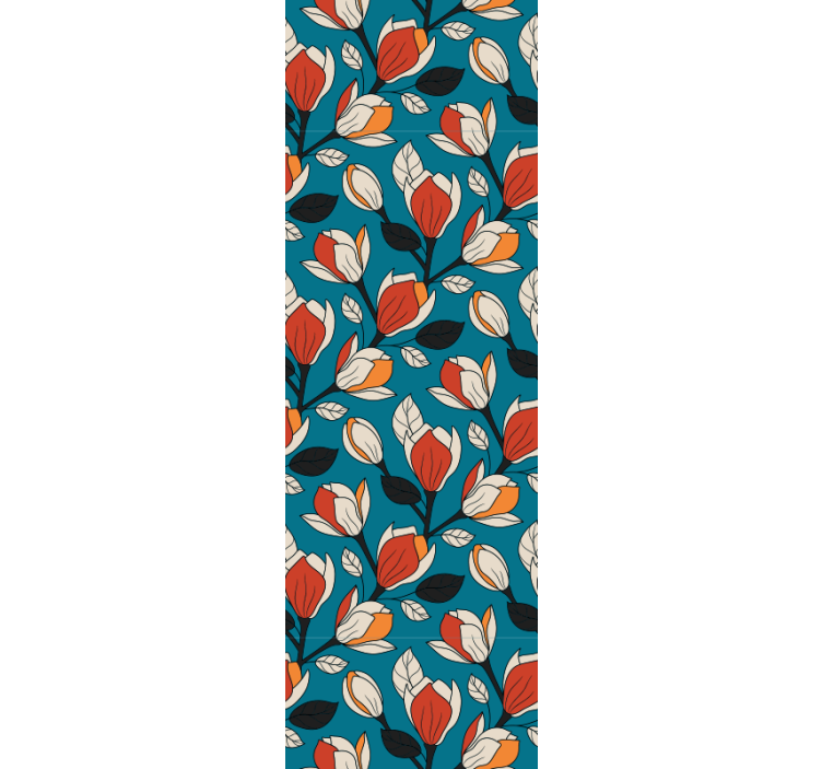 Virágmintás hátteret Tapéta Virágok - TenStickers