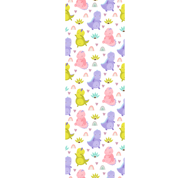 Színes dinoszaurusz mintás tapéta - TenStickers