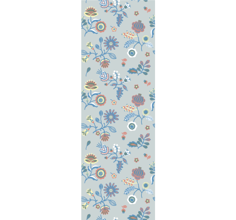 érdekes lengyel virágok népi tapéta - TenStickers