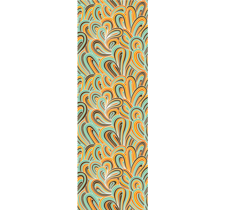 Pop színes hullámok vintage tapéta - TenStickers