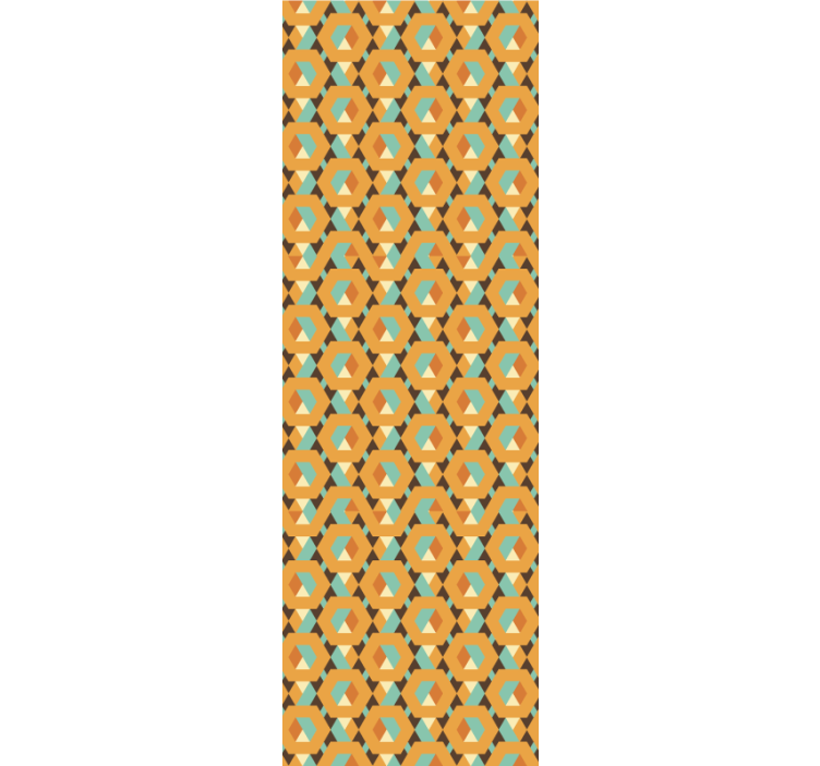 Geometrikus retro nyomtatás Tapéta Geometriai - TenStickers