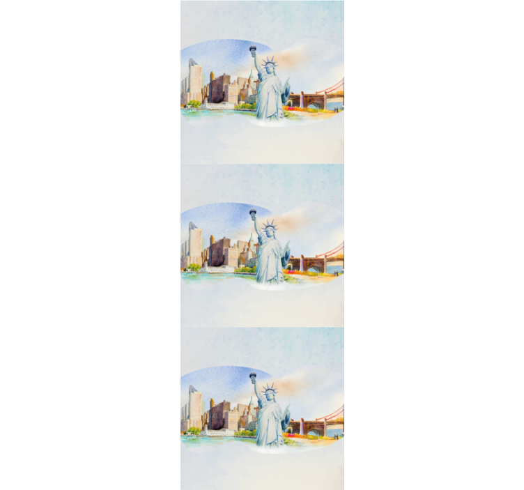 Városi mérföldkő kollázs New York tapéta - TenStickers