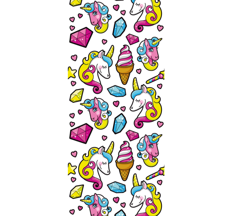 Unikornis fantasy motívum Gyerekszoba tapéta - TenStickers