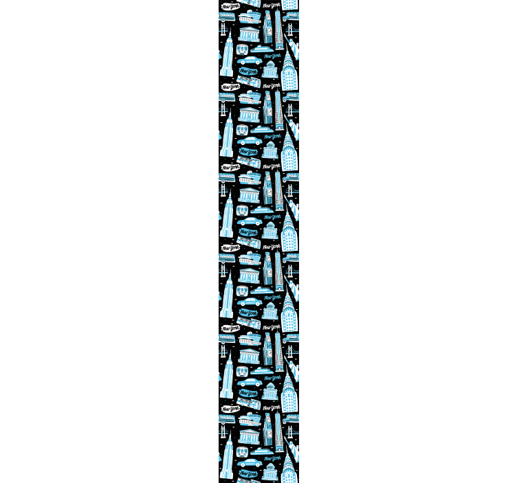 Városi ikonok kollázs - new york háttérkép - TenStickers