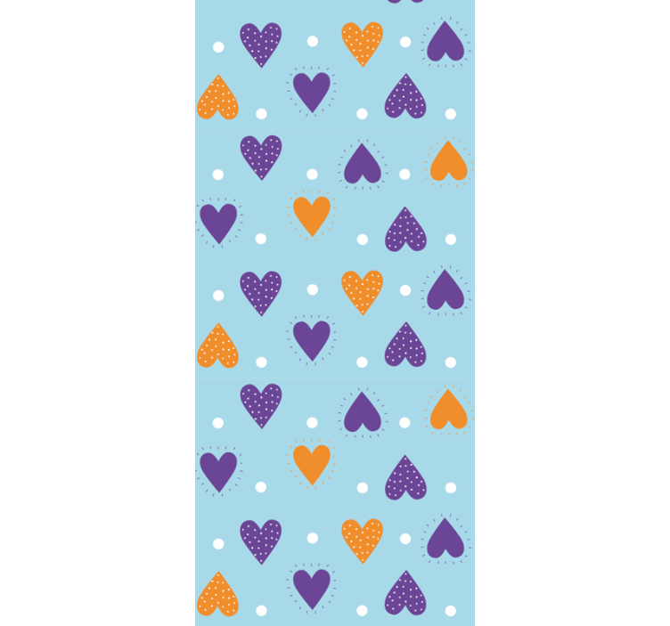 Szív esőcseppek Hálószoba tapéta - TenStickers