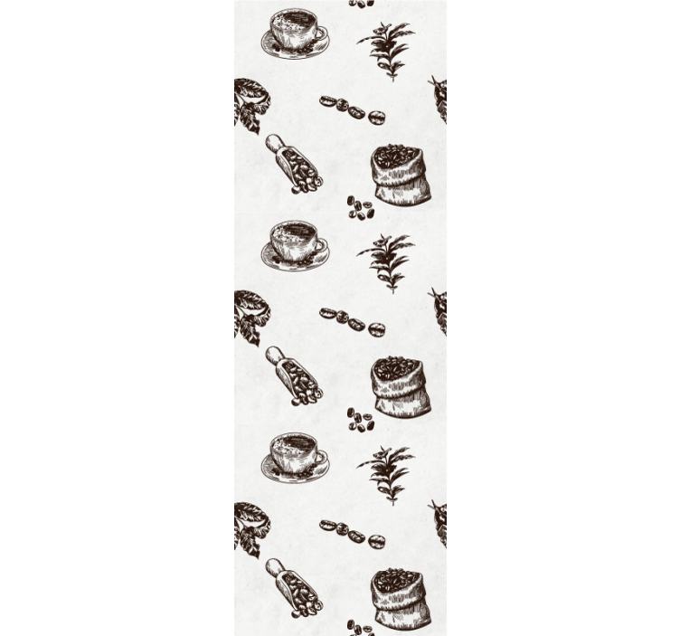 Vintage stílusú kávés minta rusztikus tapéta - TenStickers