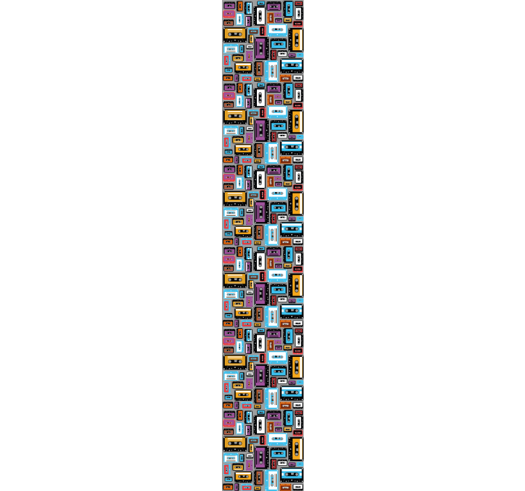 80 -as évek kazettás mintás vintage tapéta - TenStickers