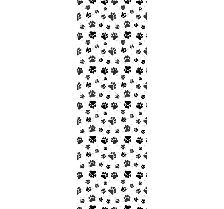 Fekete kisállat mancs mintás gyermek tapéta - TenStickers